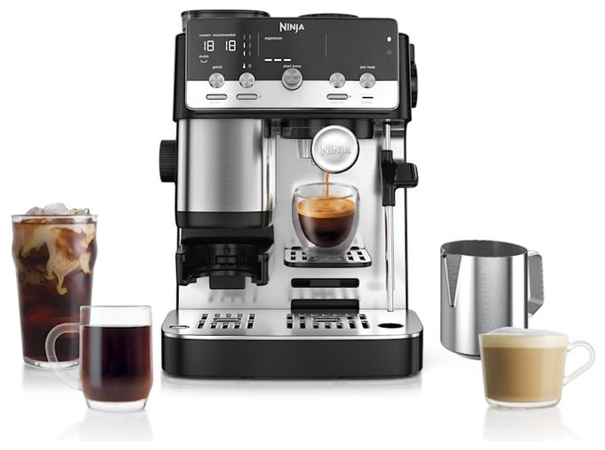 Siebträger Kaffeemaschine 1650 W  ES301EU Luxe Café Mini (Schwarz) 