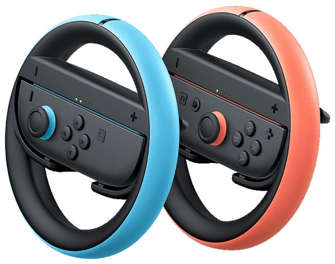 Rad-Mod Nintendo Switch 2 Joy-Con 2  Joy-Con 2 Lenkrad (Zweierset) (Schwarz, Blau, Rot) 