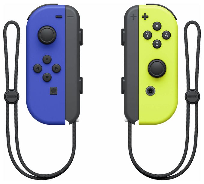 Analog / Digital Gamepad für Nintendo Switch  Joy Con 2er Set (Schwarz, Blau, Gelb) 