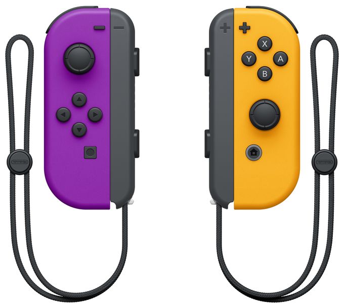 Analog / Digital Gamepad für Nintendo Switch (Schwarz, Orange, Violett) Joy Con 2er Set 