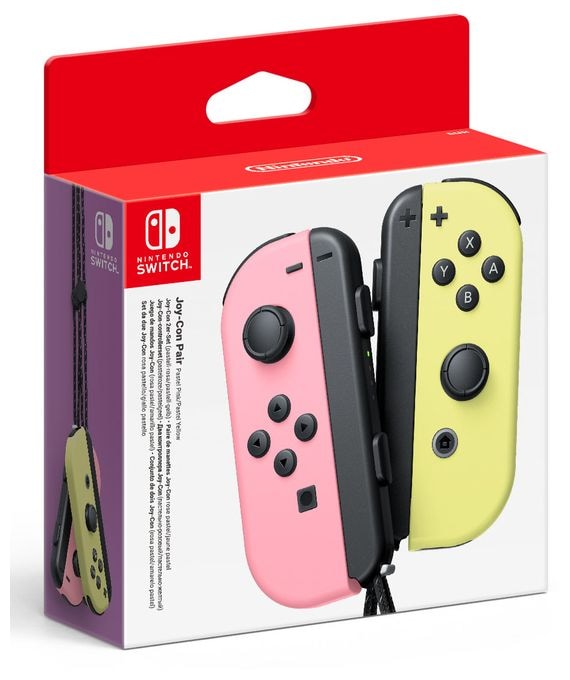 Analog / Digital Gamepad für Nintendo Switch, Nintendo Switch OLED  Joy-Con 2er Set (Pink, Gelb) 