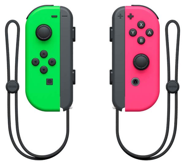 Analog / Digital Gamepad für Nintendo Switch (Schwarz, Grün, Pink) Joy Con 2er Set Controller 