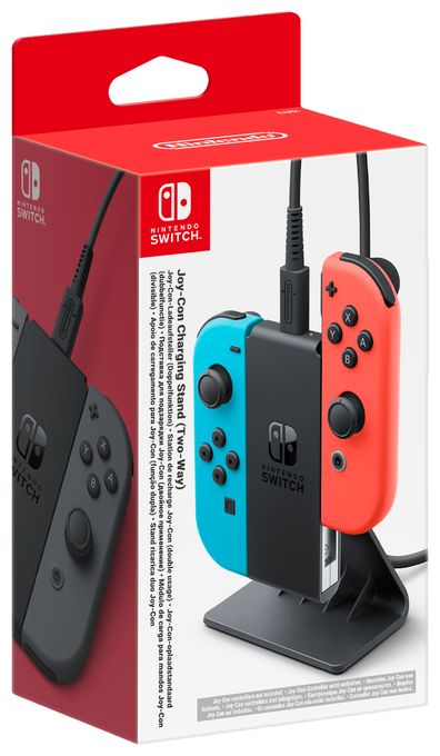Ladestation Nintendo Switch Kabelgebunden  Joy-Con-Ladeaufsteller (Doppelfunktion) (Schwarz) 