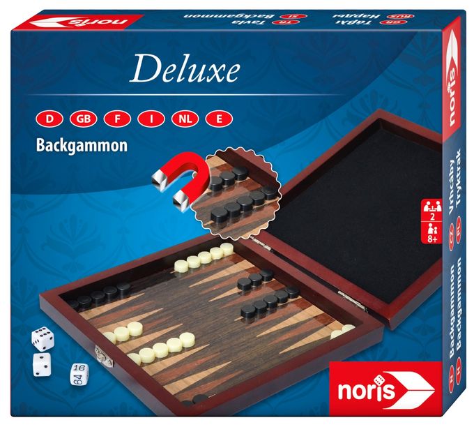 Brettspiel bis zu 2 Spielern ab 6 Jahr(e) Deluxe Travel Game Backgammon 