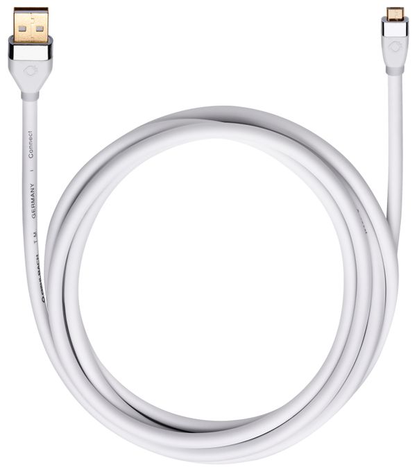 Stecker Rundkabel Micro-USB B auf USB A 2 m  D1C60072 (Weiß) 