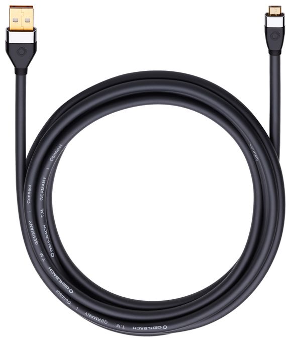 0,48 Gbit/s Stecker Mini-USB B auf USB A 1 m  D1C60076 (Schwarz) 