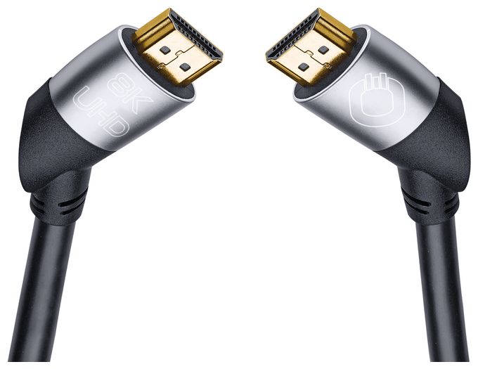 48 Gbit/s Stecker Abgewinkelt HDMI auf HDMI Typ A (Standard) 1,5 m  Easy Connect (Schwarz) 