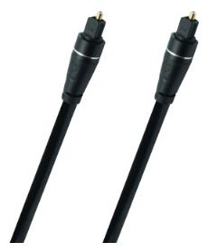 Stecker Toslink auf Toslink 2 m  Opto Link optisches Digitalkabel (Schwarz) 