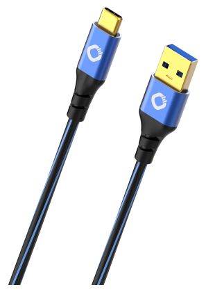 Stecker Rundkabel USB A auf USB C 3 m  USB Plus C3 (Blau) 