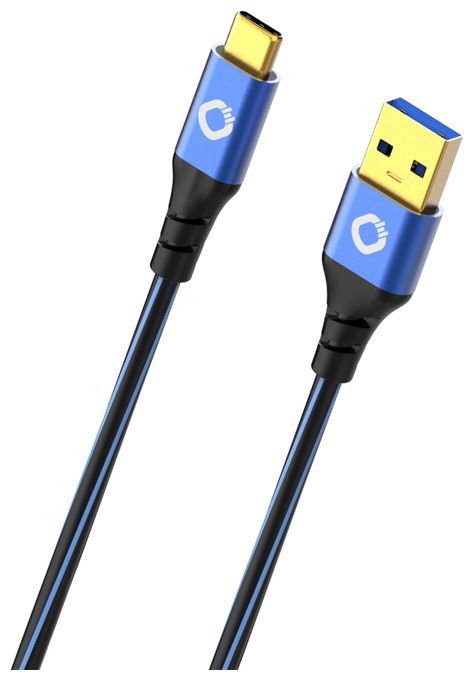 10 Gbit/s Stecker Rundkabel USB A auf USB C 2 m  USB Plus C3 (Blau) 