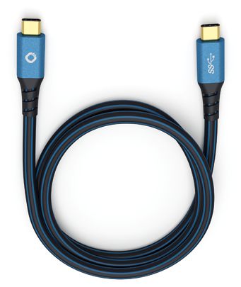 Stecker USB C auf USB C 0,5 m  USB Plus CC (Blau) 