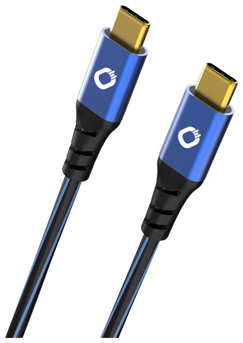 20 Gbit/s Stecker Rundkabel USB C auf USB C 1 m  USB Plus CC (Blau) 