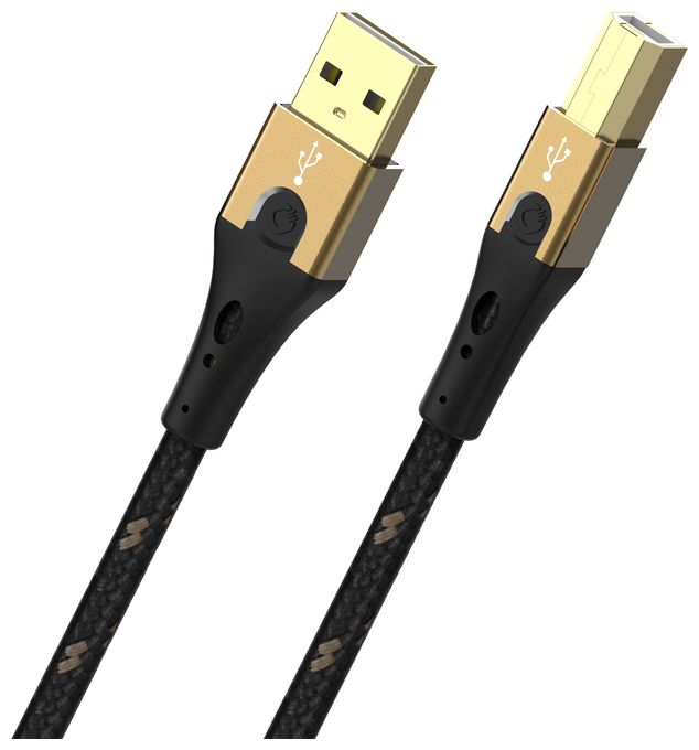 0,48 Gbit/s Stecker Rundkabel USB A auf USB B 7,5 m  USB Primus B (Schwarz, Gold) 