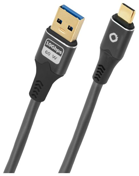 10 Gbit/s Stecker Rundkabel USB A auf USB C bis 60 W 3 m  USB Pulse AC (Anthrazit) 