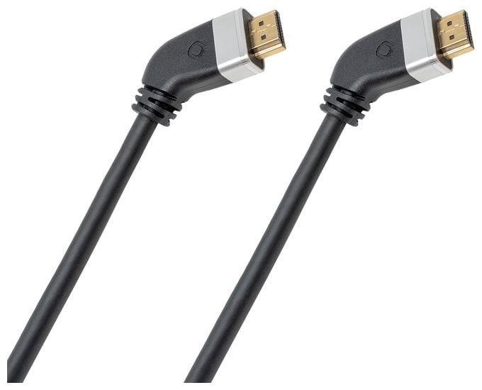 48 Gbit/s Stecker Abgewinkelt HDMI auf HDMI Typ A (Standard) 3 m  Video Link 40 (Schwarz, Grau) 