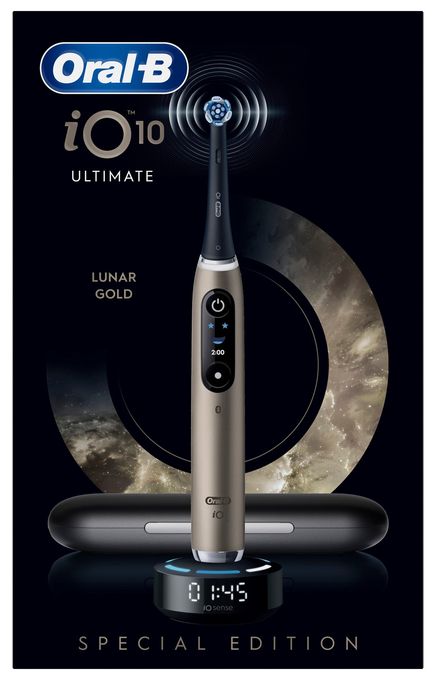 Vibrierende Zahnbürste für Erwachsene  iO Series 10 Ultimate Lunar Gold Special Edition (Schwarz) 