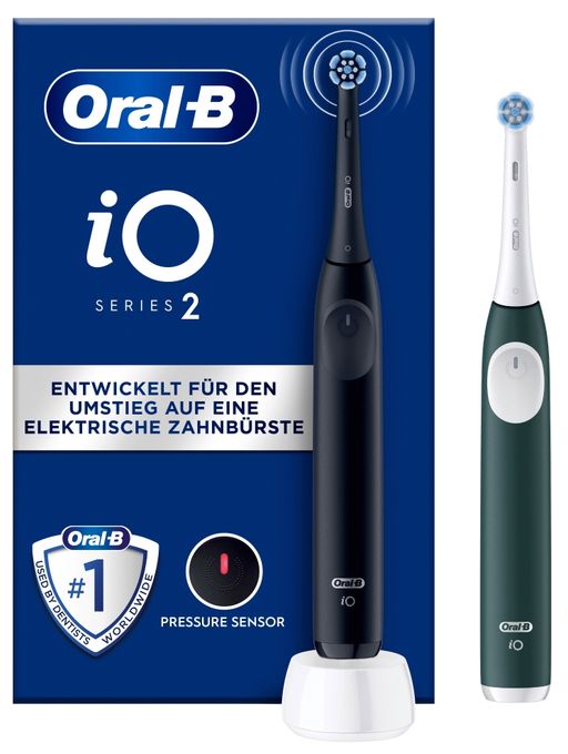 Vibrierende Zahnbürste für Erwachsene  iO Series 2 Duo (Schwarz, Grün) 
