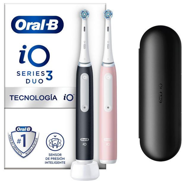 Vibrierende Zahnbürste für Erwachsene (Schwarz, Rose, Weiß) iO Series 3 Duo 