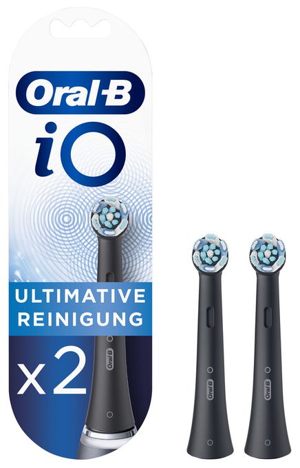 2 Stück  iO Ultimative Reinigung Aufsteckbürsten (Schwarz) 