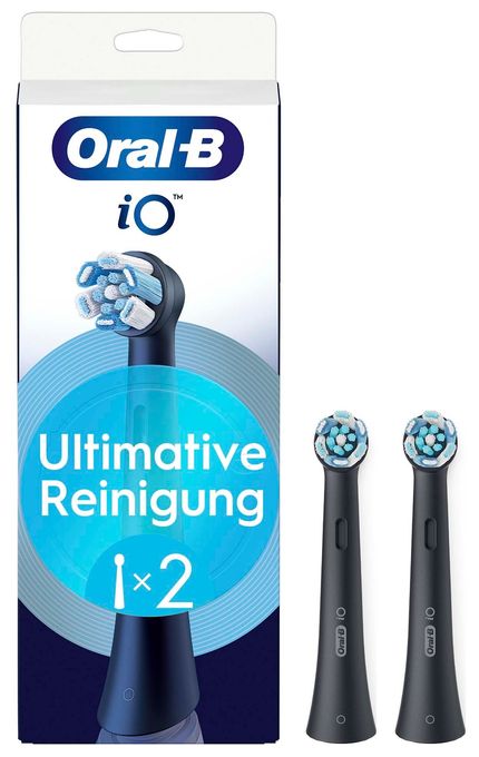 iO Ultimative Reinigung, Original Aufsteckbürsten, Schwarz, 2 Stück 