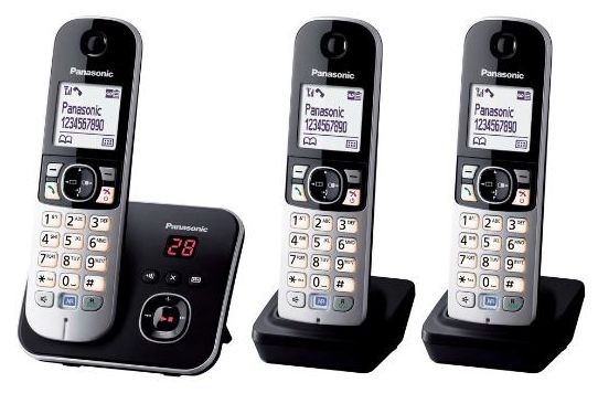DECT-Telefon  KX-TG6823 (Schwarz/Silber) 