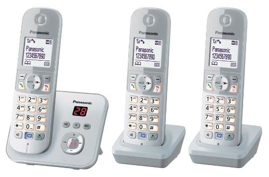 DECT-Telefon  KX-TG6823GS (Silber, Weiß) 