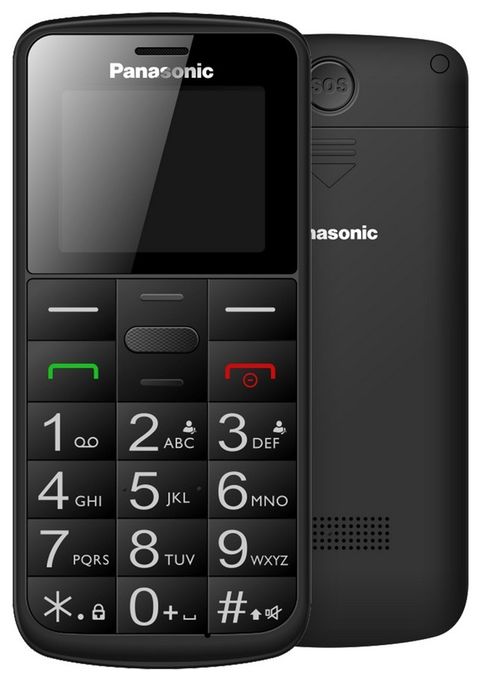 2G Smartphone 4,5 cm (1.77 Zoll) Dual Sim  KX-TU110 EXB (Schwarz) 