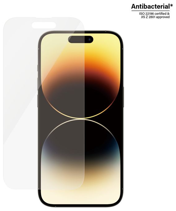 Klare Bildschirmschutzfolie Gehärtetes Glas, Polyethylenterephthalat, Silikon für  Apple Apple - iPhone 14 Pro Kratzresistent, Schockresistent, Antibakteriell 2768 