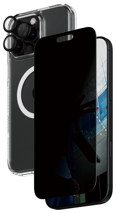 Klare Bildschirmschutzfolie Thermoplastische Polyurethane (TPU), Gehärtetes Glas, Polyethylenterephthalat, Silikon für  Apple Apple - iPhone 16 Pro Max Kratzresistent, Schockresistent 3-in-1 Privacy Schutz Set 