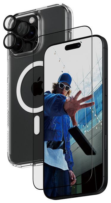 Klare Bildschirmschutzfolie Thermoplastische Polyurethane (TPU), Gehärtetes Glas, Polyethylenterephthalat, Silikon für  Apple Apple - iPhone 16 Pro Max Kratzresistent, Schockresistent 3-in-1 Schutz Set 