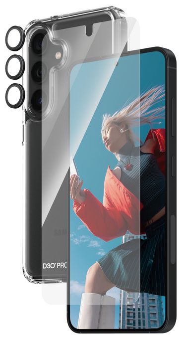 Klare Bildschirmschutzfolie Gehärtetes Glas, Polyethylenterephthalat, Silikon für  Samsung Samsung - Galaxy S24 Kratzresistent, Schockresistent 3-in-1 Set 