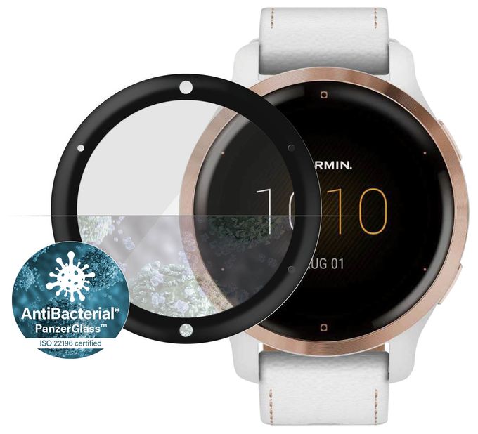 Klare Bildschirmschutzfolie Gehärtetes Glas, Polyethylenterephthalat, Silikon für  Garmin Garmin - Venu 2S, Garmin - Vivoactive 4s Kratzresistent, Schockresistent, Antibakteriell 3653 Displayschutz 