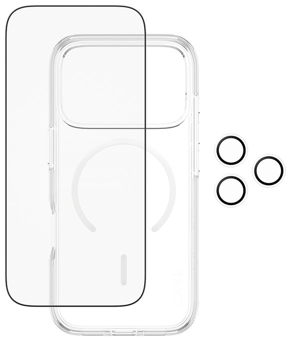 Klare Bildschirmschutzfolie Gehärtetes Glas, Polyethylenterephthalat, Silikon für  Apple Apple - iPhone 17 Pro Kratzresistent, Schockresistent 74977 3-in-1 Explorer Set Cover 