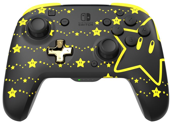 Analog / Digital Gamepad für Nintendo Switch, Nintendo Switch OLED  Rematch Glow Super Mario: Stars (Schwarz, Gelb) 
