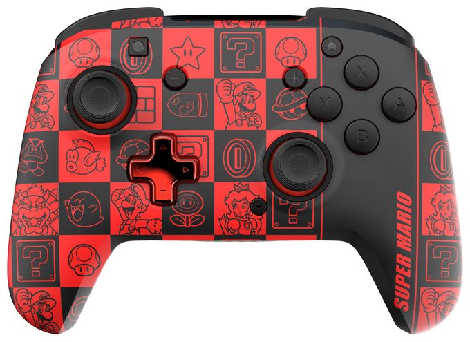 Analog / Digital Gamepad für Nintendo Switch, Nintendo Switch OLED  Rematch Glow Super Mario Super Icons (Schwarz, Grün, Rot) 
