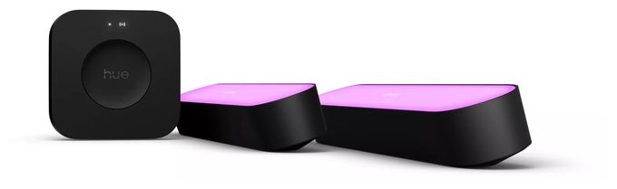 Set für intelligente Beleuchtung Multi Hue Starter-Set: 2 Play Lightbars + Hue Bridge Pro 