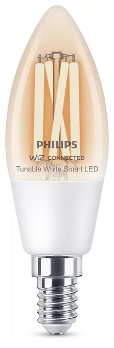 LED Intelligentes Leuchtmittel 113 mm Weiß Smart LED Kerzenform klar 4,9 W (entspr. 40 W) C35 E14 