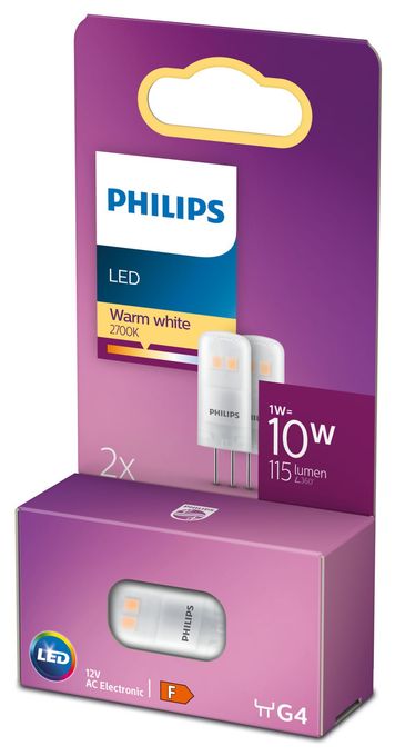 LED Lampe Stiftsockel G4 EEK: F 115 lm Warmweiß (2700K) entspricht 10 W PL76787 