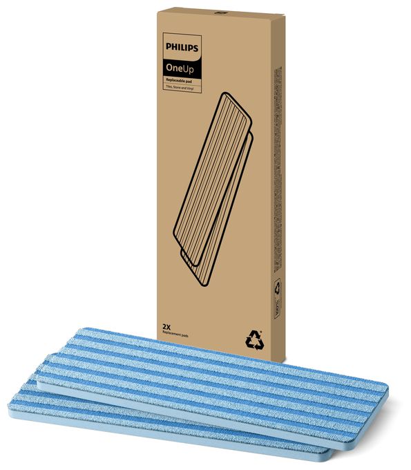 Philips OneUp Ersatz-Pad - Fliesen, Stein und Beton - Doppelpack 