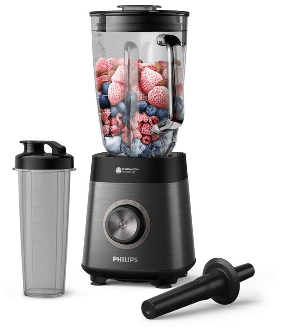 2 l Standmixer 6 Geschwindigkeiten 1200 W  Serie 5000 HR3041/00 (Anthrazit, Schwarz) 