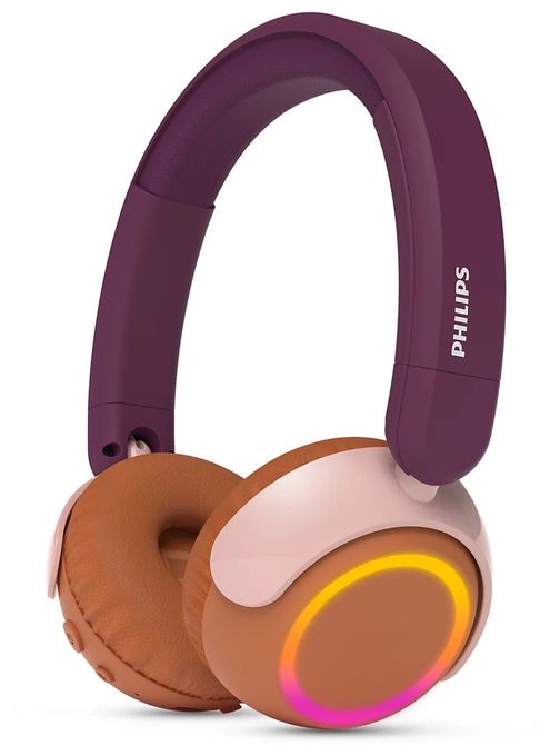 Ohraufliegender Bluetooth Kopfhörer kabellos 45 h Laufzeit (Orange, Violett, Rose) TAK4200MP/00 
