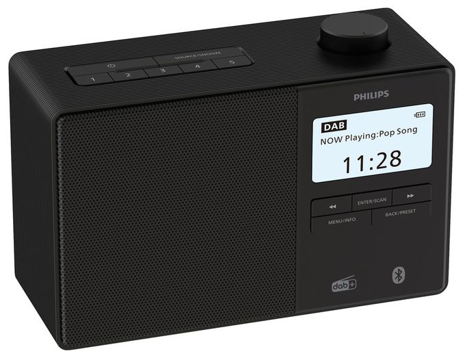 Bluetooth DAB+, FM Radio Uhr IPX4  TAR5600/00 (Schwarz) 