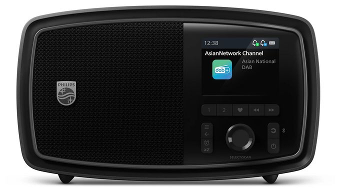Bluetooth DAB, DAB+, FM Radio Tragbar  TAV2000DB/00 (Schwarz) 