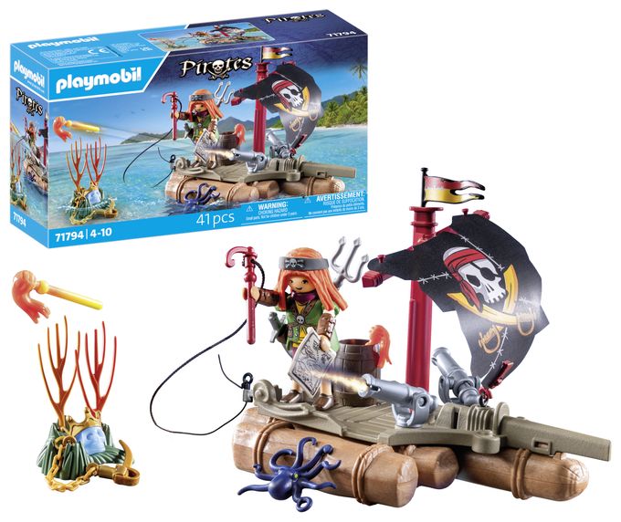 8 Teile  Pirates Schatzbergung auf Piratenfloss Spielset (Mehrfarbig) 