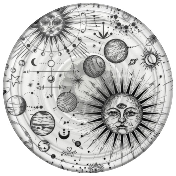 Fingerring für Universal (Schwarz, Grau, Durchscheinend) PlantCore Cosmic Sun 