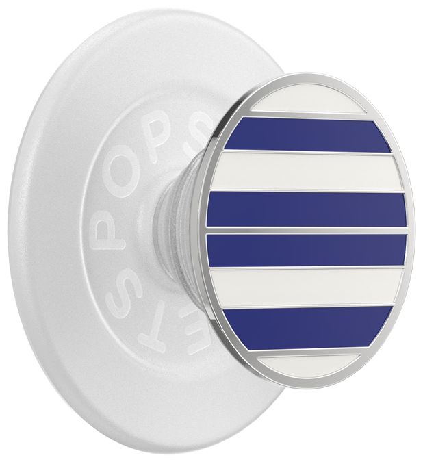 Fingerring  PopGrip Enamel Nautical Stripe (Blau, Weiß) 