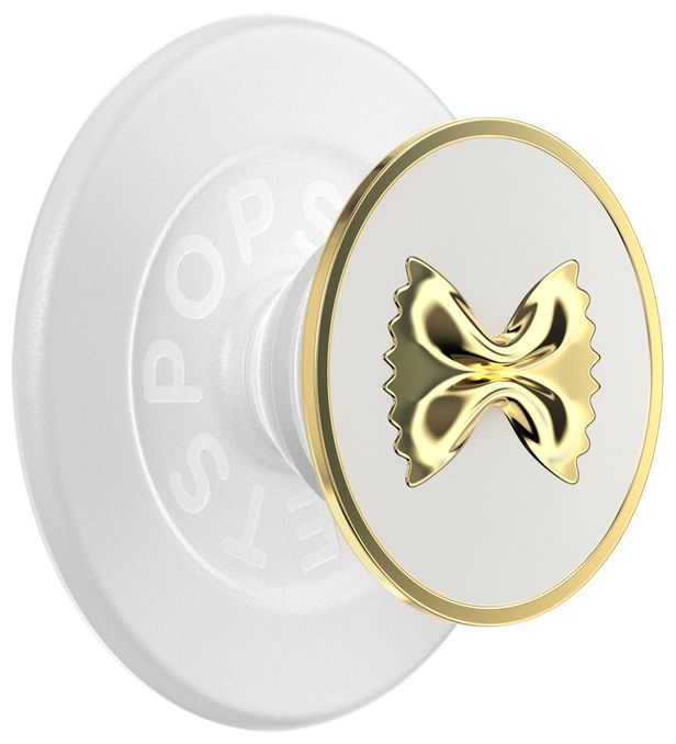 Fingerring  PopGrip Enamel Pasta (Gold, Weiß) 