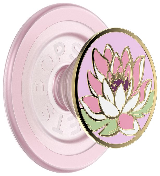 Fingerring  PopGrip Enamel Water Lily (Mehrfarbig, Pink) 