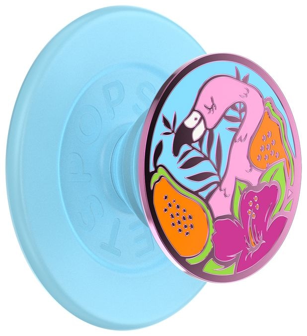 Fingerring  PopGrip Flamingo (Blau, Mehrfarbig) 