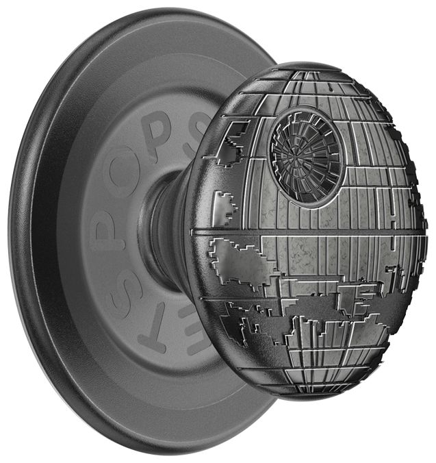 Fingerring für Apple iPhone 12+  PopGrip MagSafe Enamel Death Star (Schwarz) 